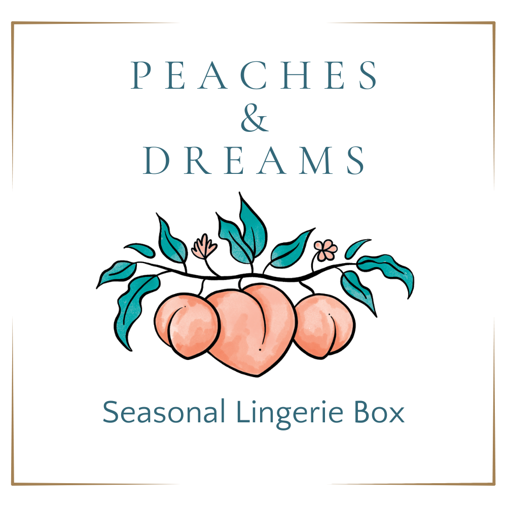 Peach graphic for the Pêches seasonal lingerie box