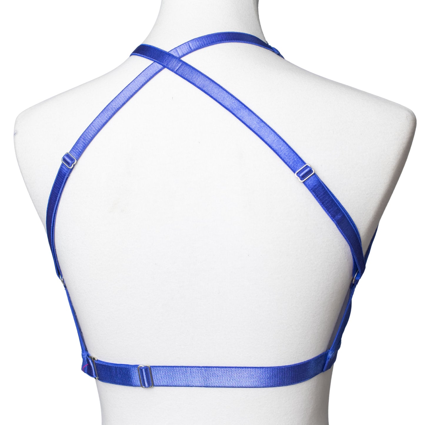 Sheerly Mesh High Neck Cami in Ultramarine