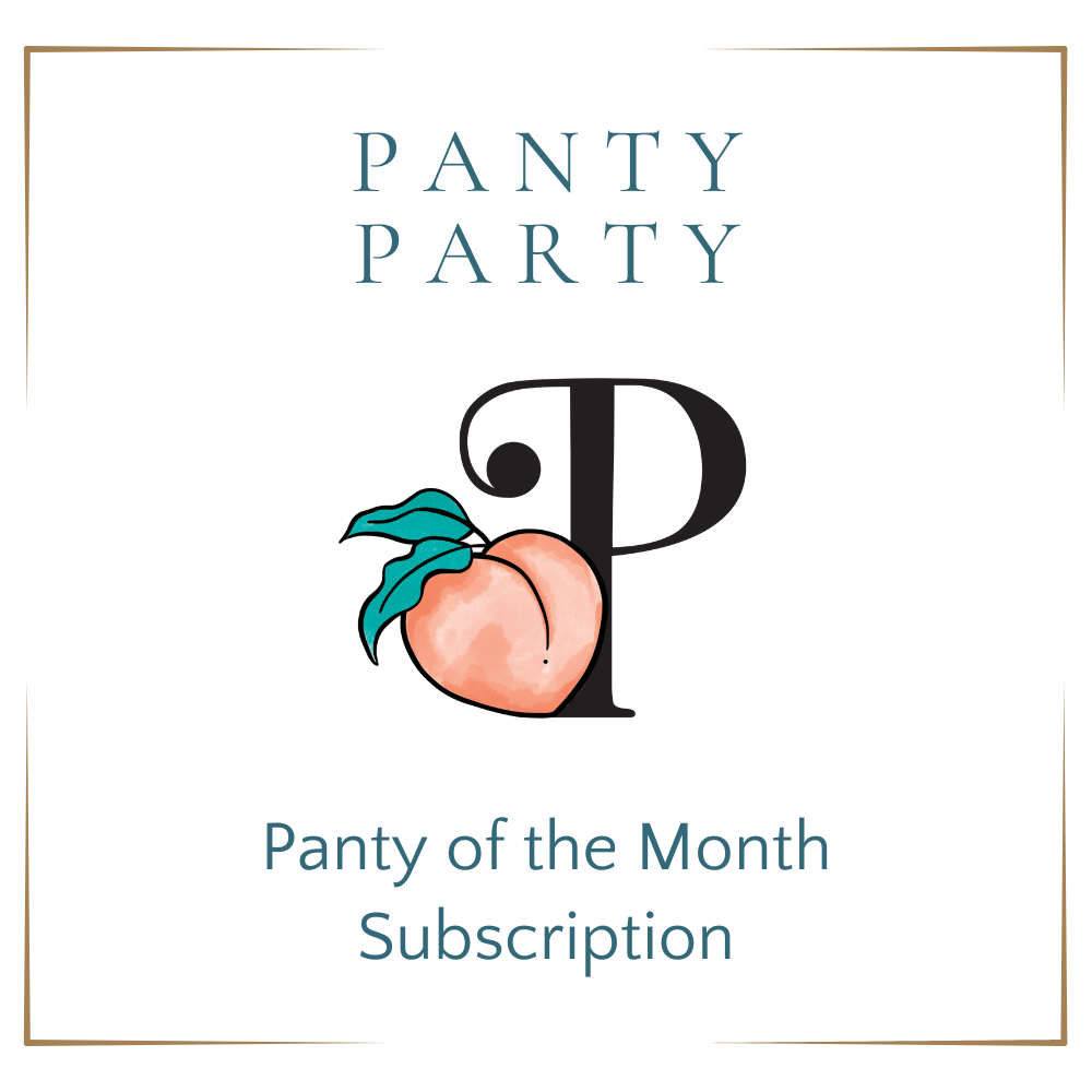 Peach graphic for the Pêches panty of the month subscription