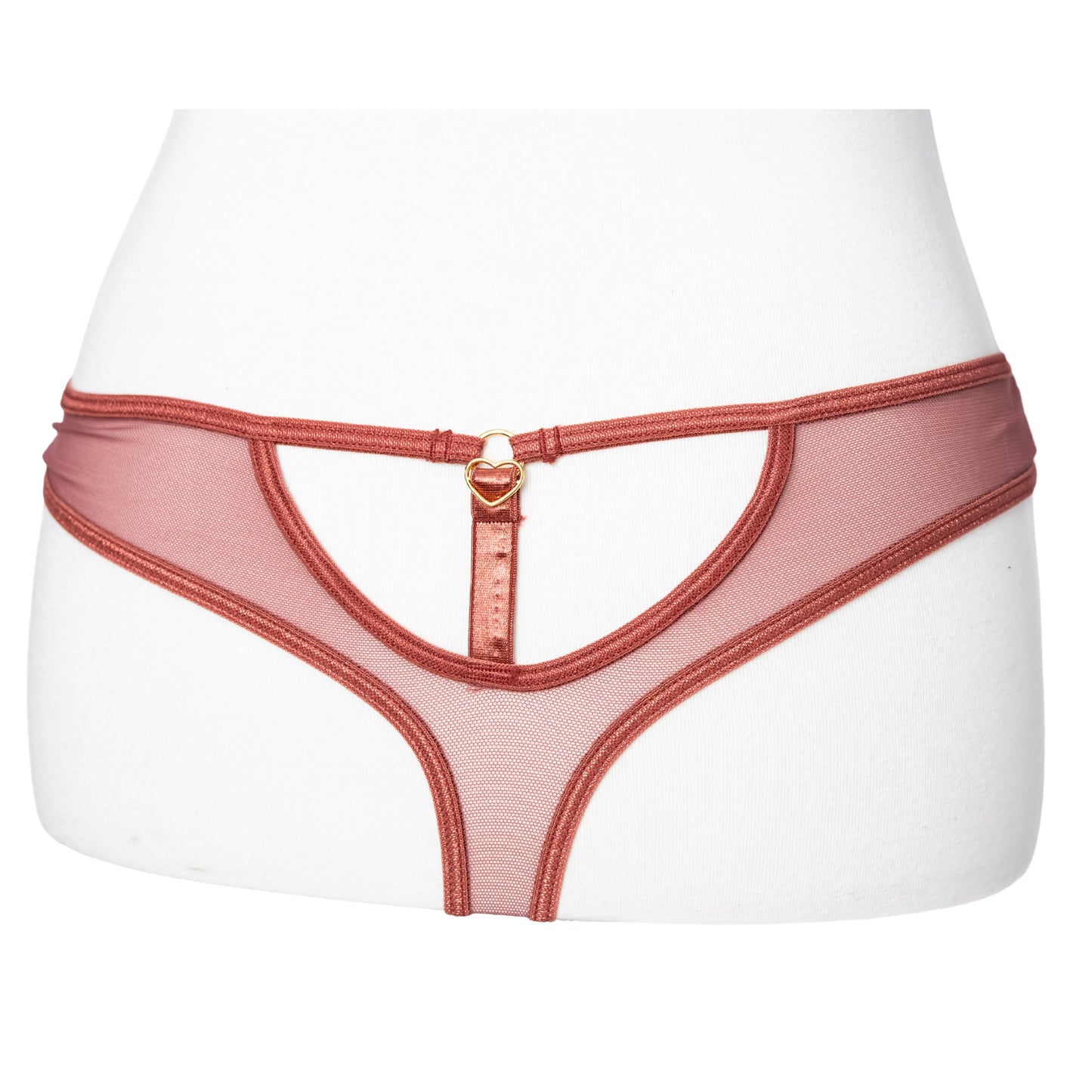 Hearts of Venus Keyhole Thong in Copper Rose
