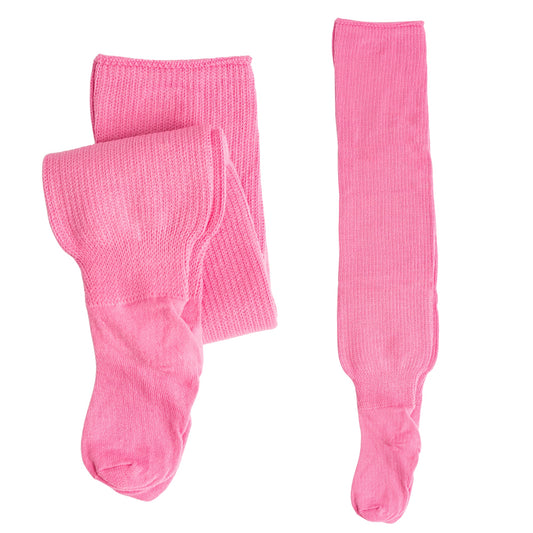 Plus Size Thigh High Socks - Bubble Gum Pink