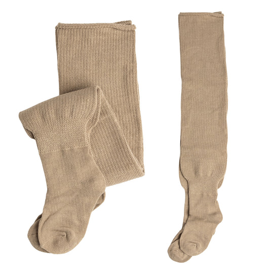 Plus Size Thigh High Socks - Whole Wheat
