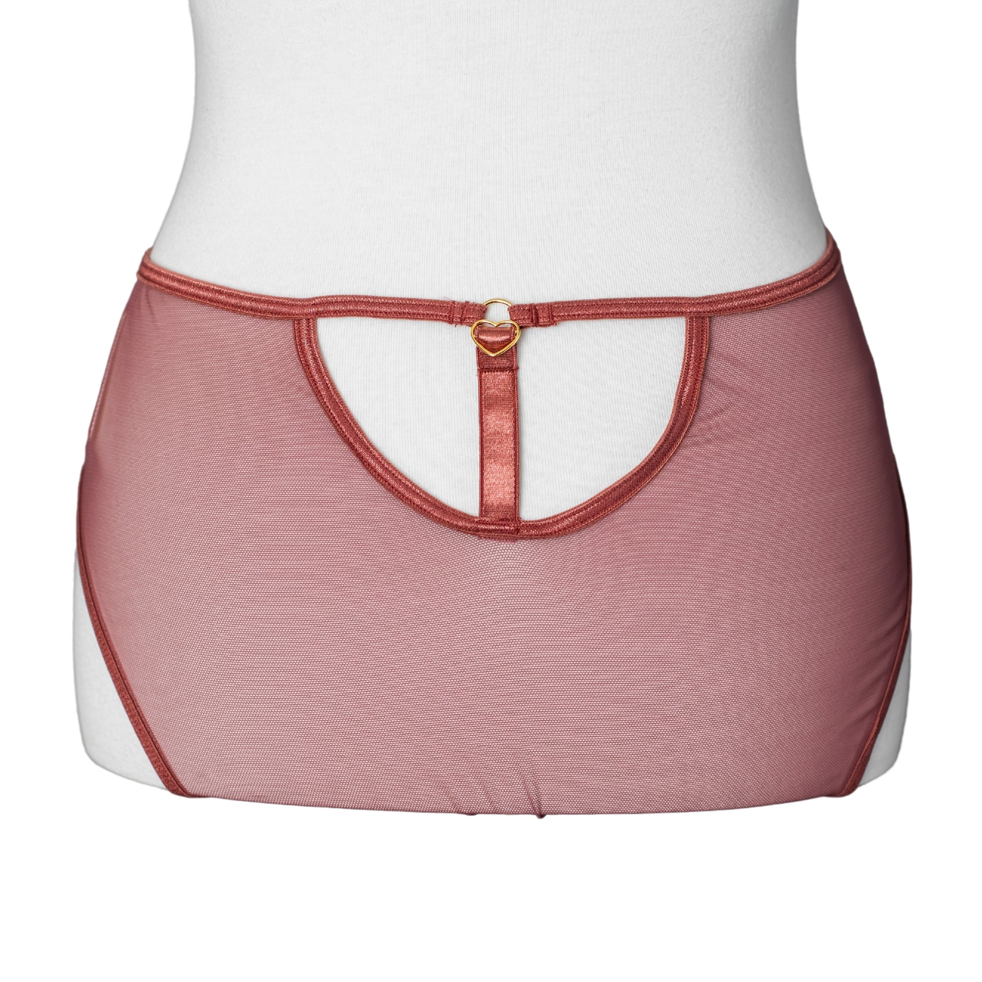 Back view of copper rose brief panty