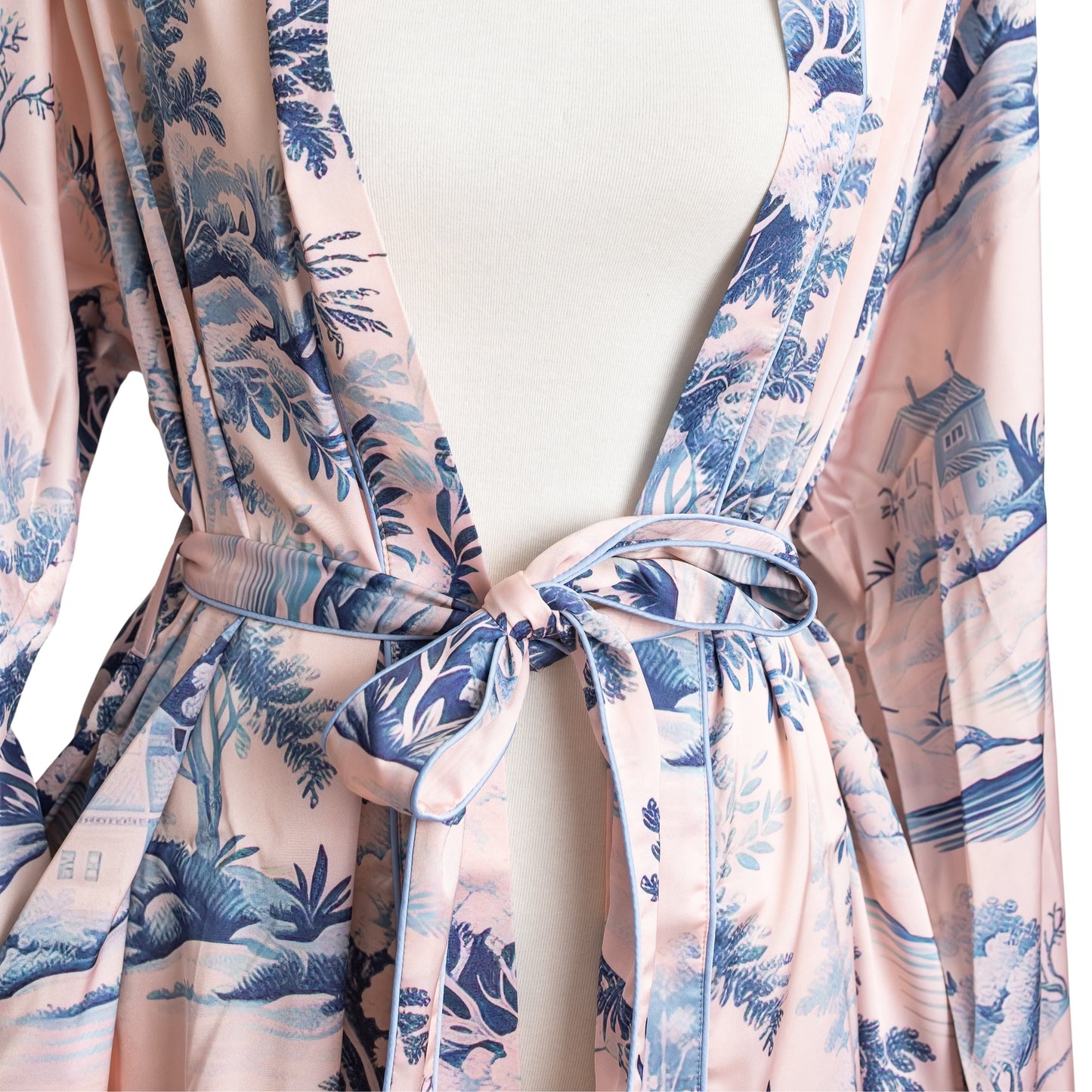 Spring Toile Short Robe