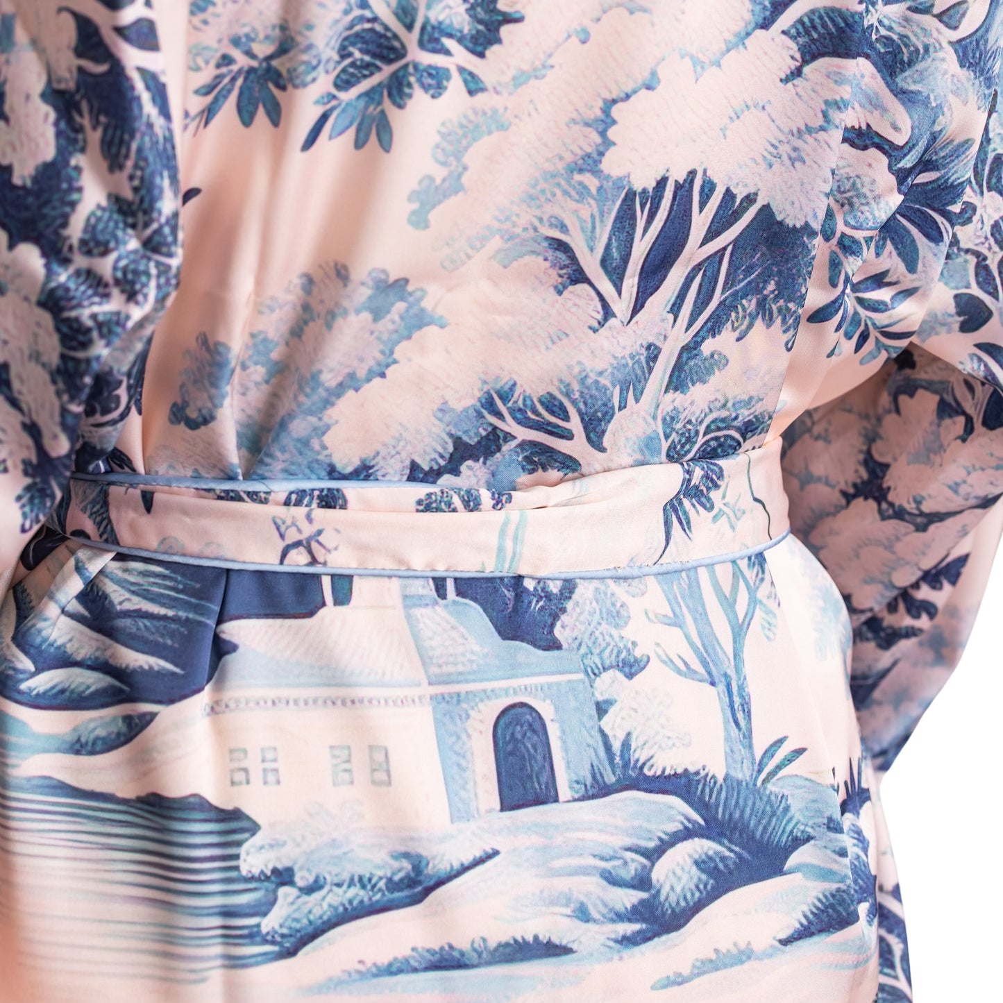 Spring Toile Short Robe