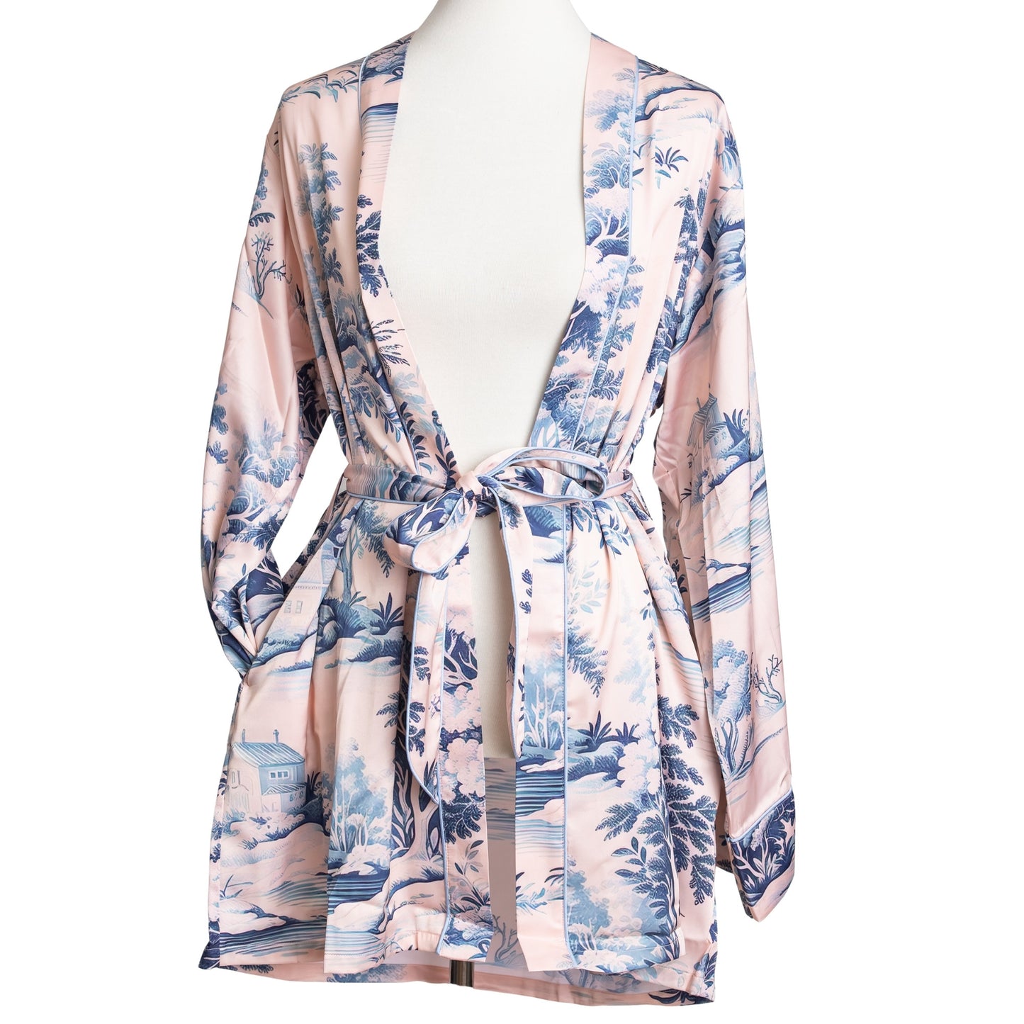 Spring Toile Short Robe
