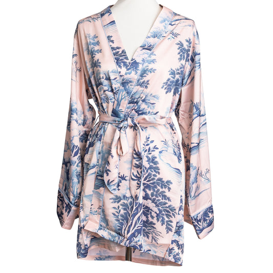 Spring Toile Short Robe
