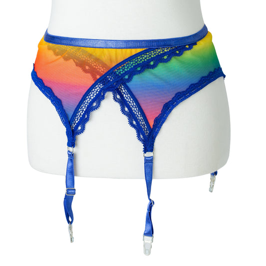 Rainbow Bright Adjustable Garter Belt