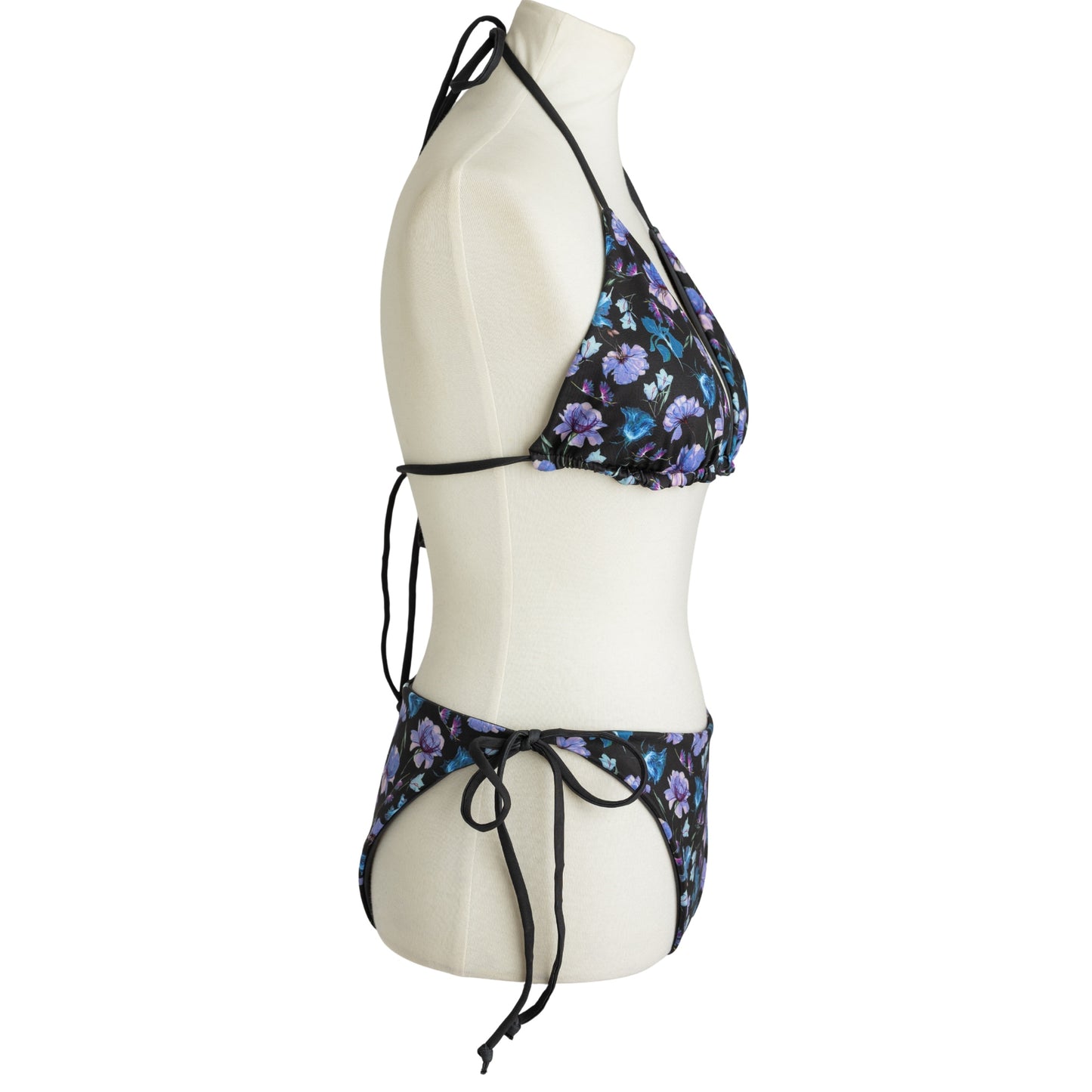 Electric Blooms String Bikini Swim Bottoms