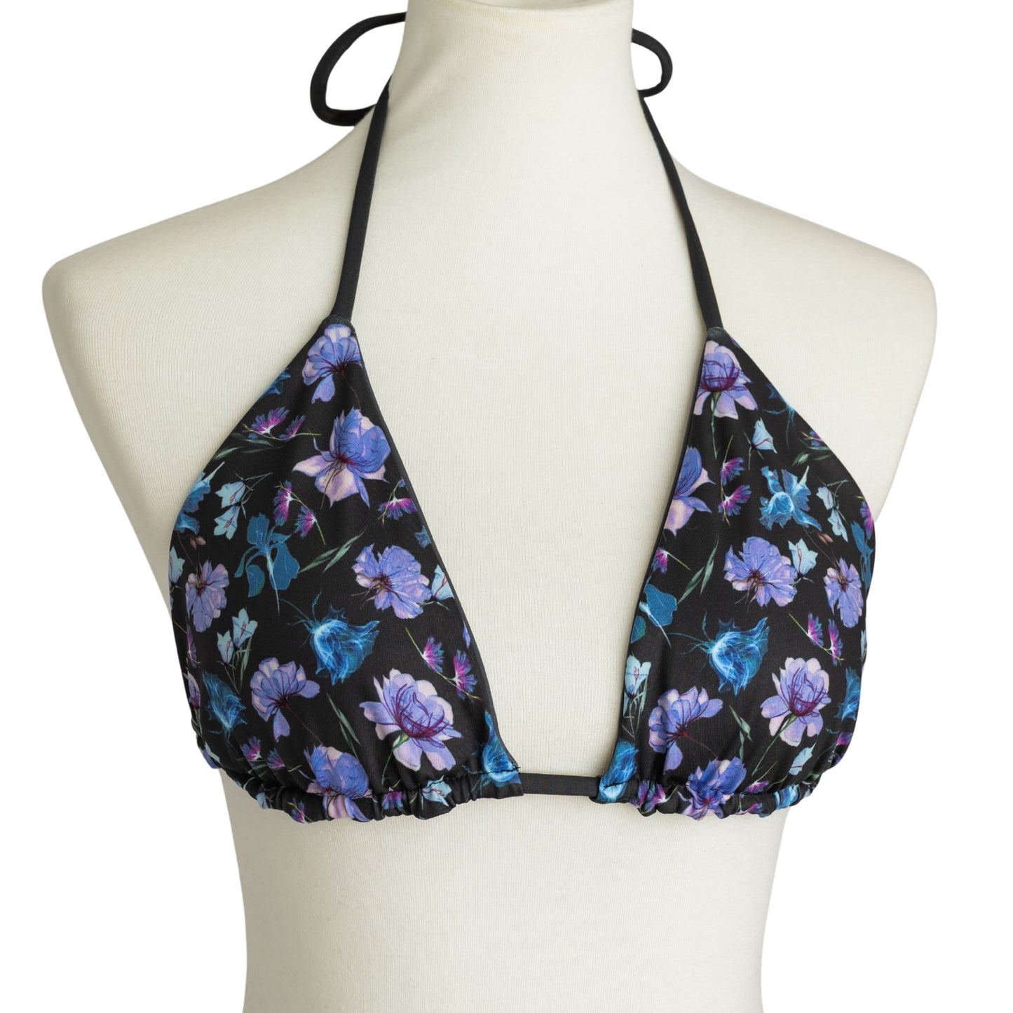 Electric Blooms String Bikini Swim Top