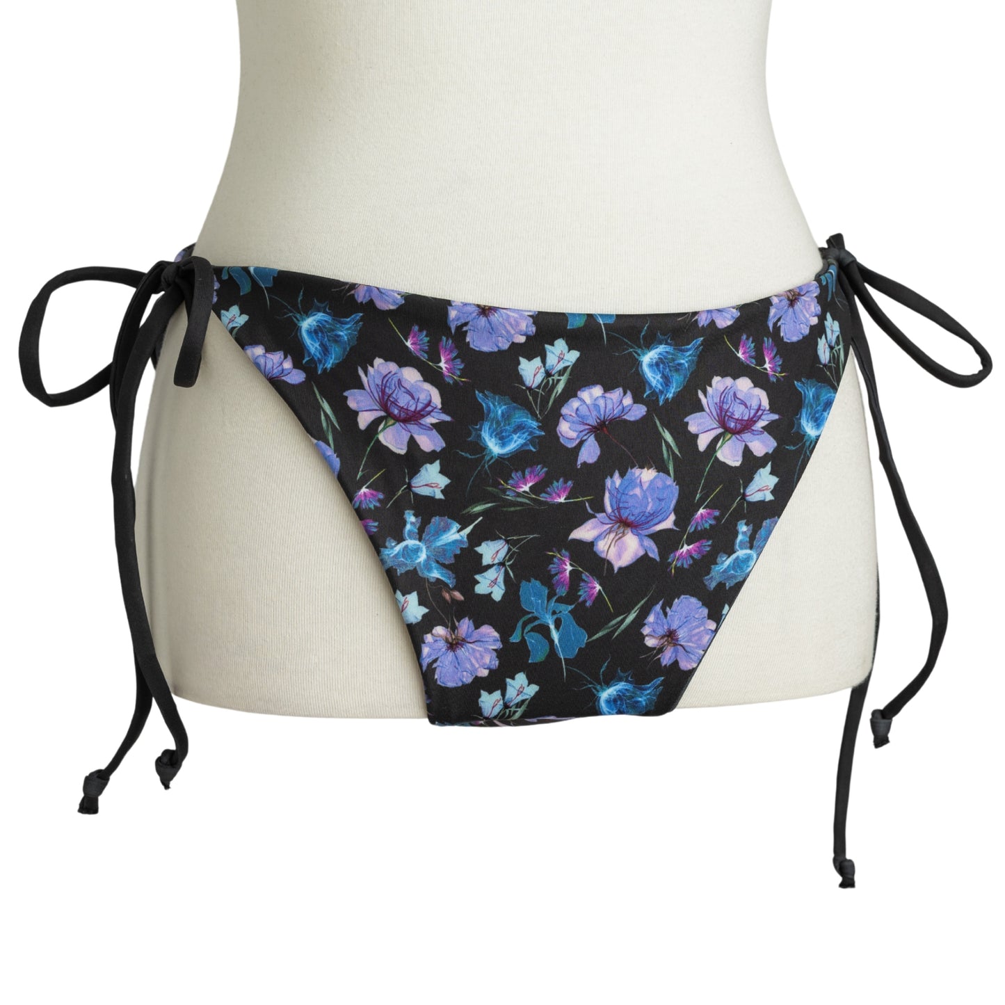 Electric Blooms String Bikini Swim Bottoms