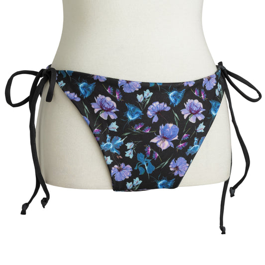 Electric Blooms String Bikini Swim Bottoms