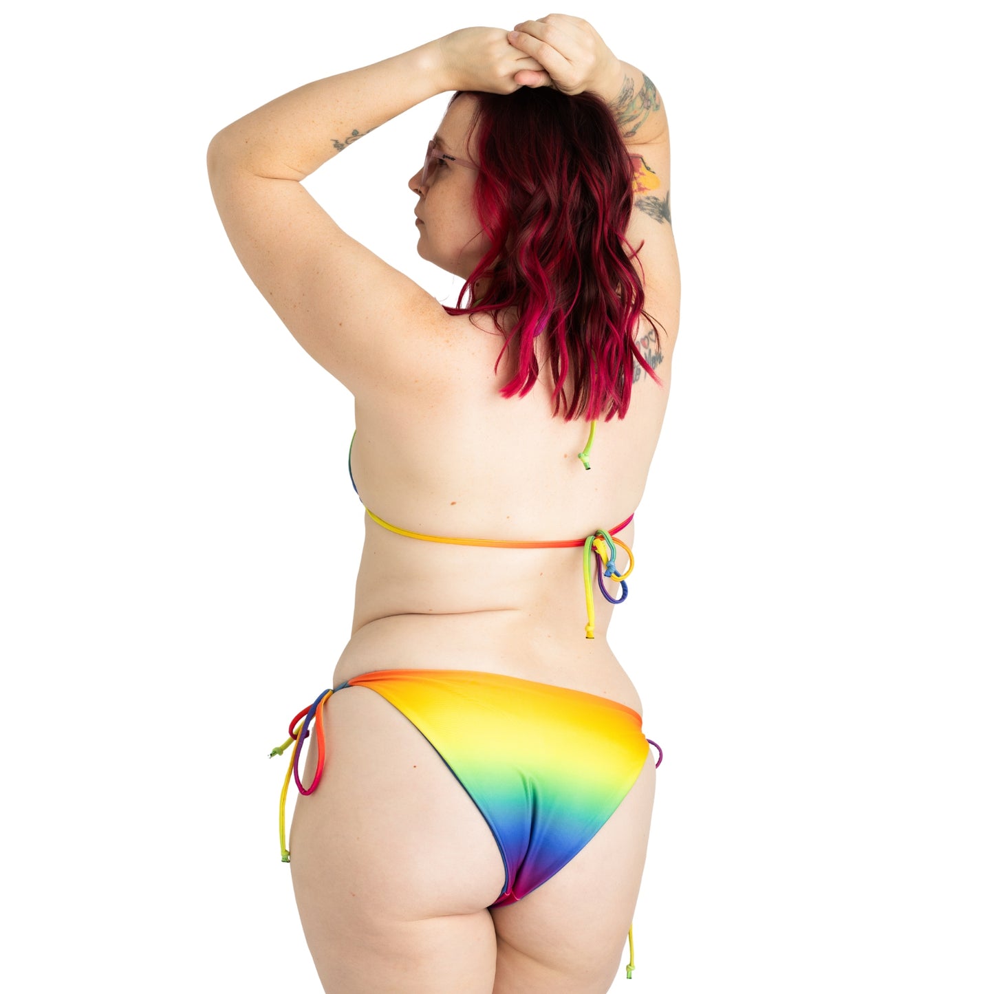 Rainbow Bright String Bikini Swim Top
