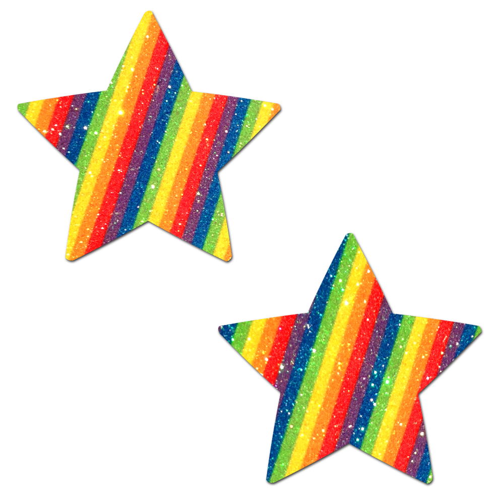 Glittering Rainbow Star Pasties