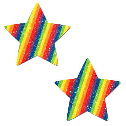 Glittering Rainbow Star Pasties